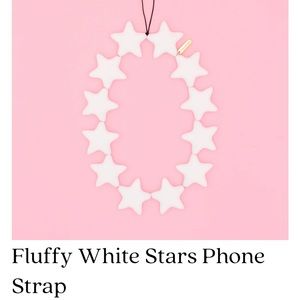 Coverlab Fluffy White Stars Phone Strap
